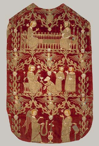 Ornát anglické provenience cca 1330-1350 uložen v Metropolitním muzeu umění, New York